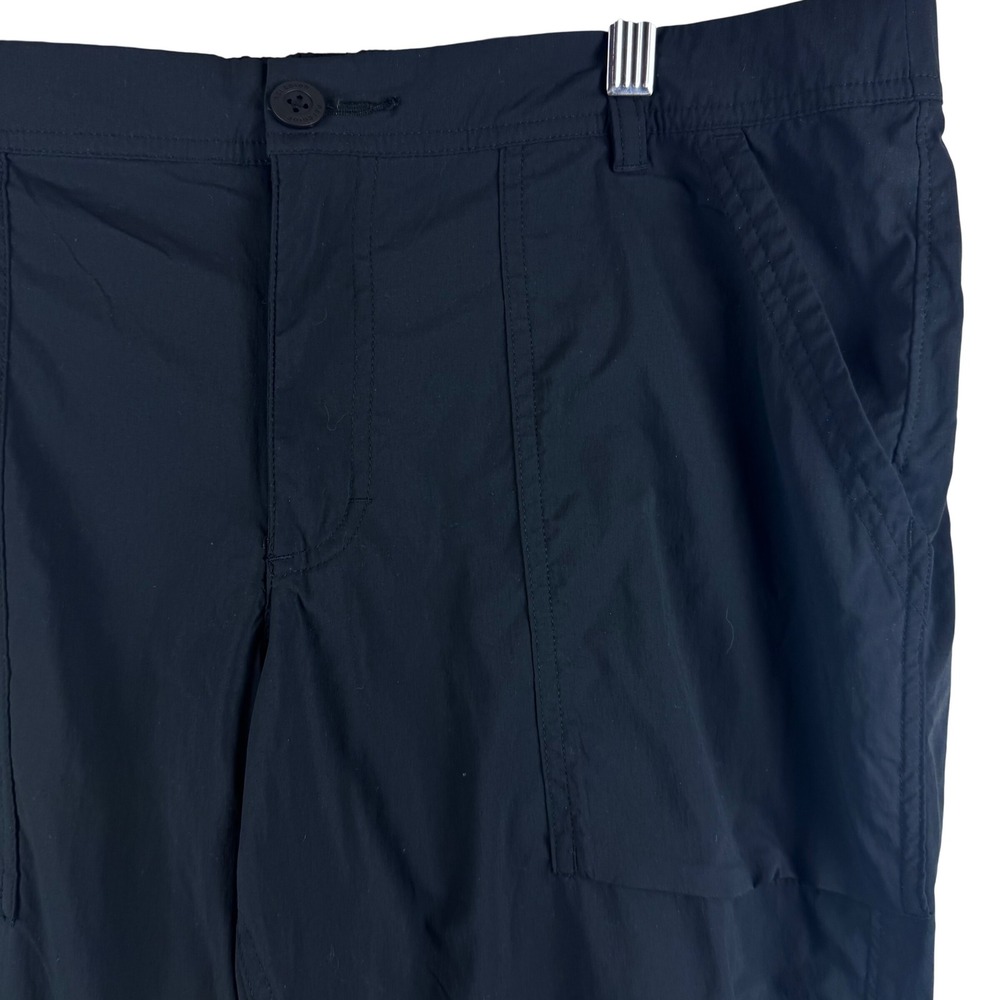 REI Co-op Hiking Pants Women 14 Petite Black Nylon Stretch Elastic Cuff